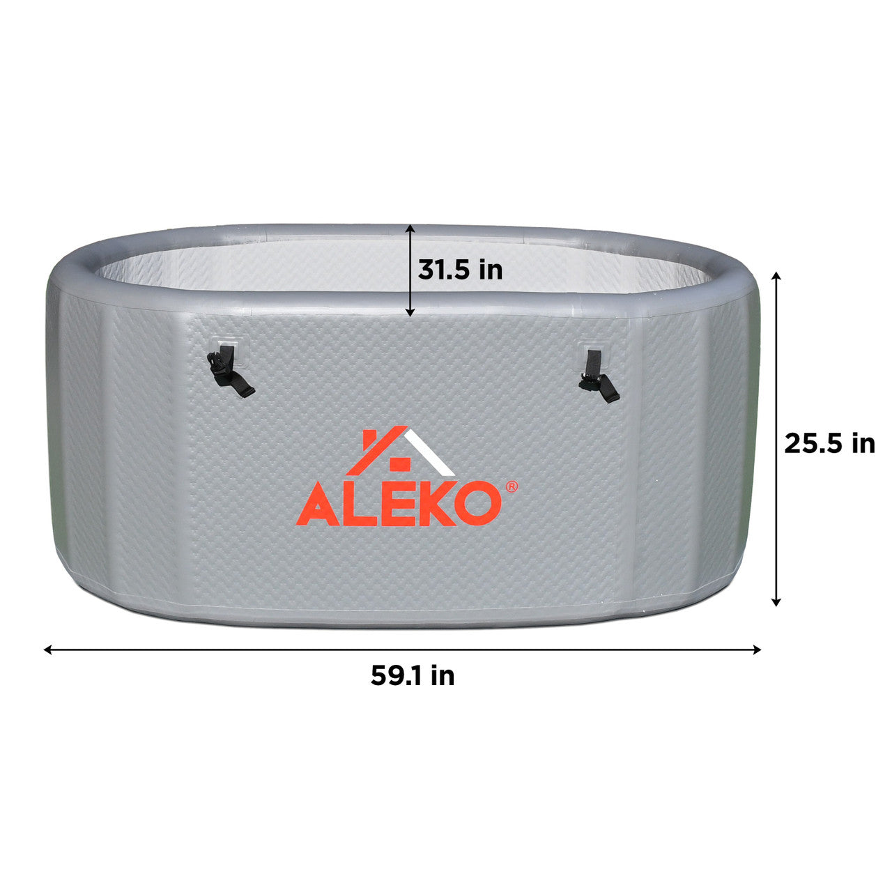 Aleko Inflatable Cold Plunge with Locking Lid and Carry Bag