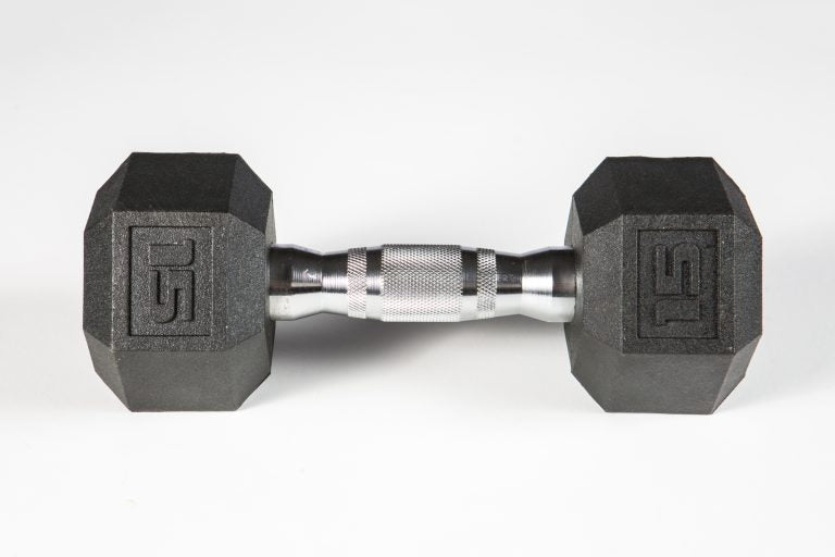 York PVC Hex Dumbbell – Chrome Ergo Handle