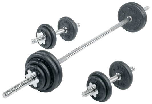 Contour Cast Iron Spinlock Dumbbell / Barbell Set