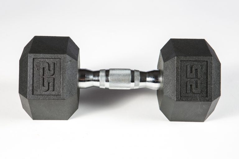 York PVC Hex Dumbbell – Chrome Ergo Handle