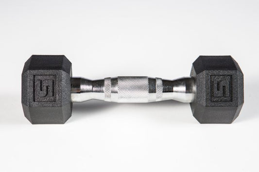 York PVC Hex Dumbbell – Chrome Ergo Handle