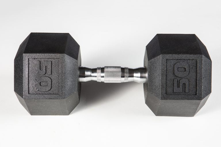 York PVC Hex Dumbbell – Chrome Ergo Handle