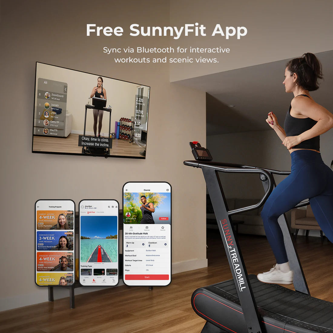 Sunny Smart Ultra Manual Treadmill