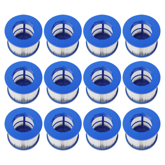 Water Filter Cartridge for Inflatable Hot Tub Spa - Blue - Lot of 12