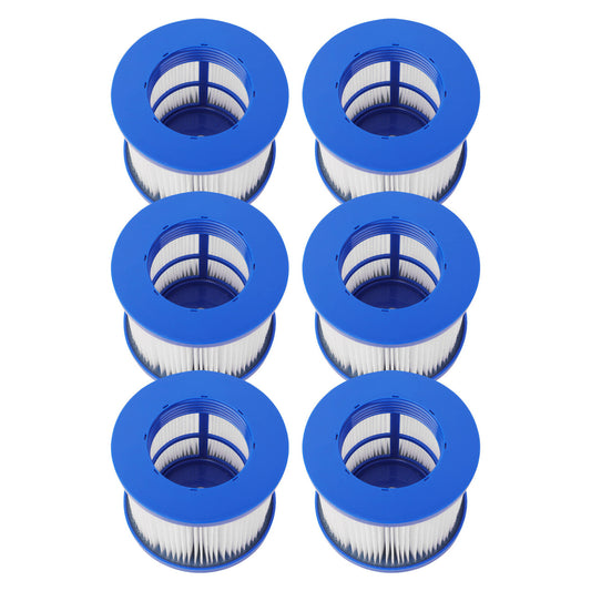 Water Filter Cartridge for Inflatable Hot Tub Spa - Blue - Lot of 6