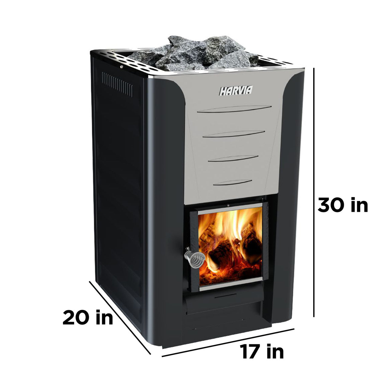 Harvia Pro 20 Wood Burning Sauna Heater and Chimney Kit - H20CMNY-AP | ALEKO