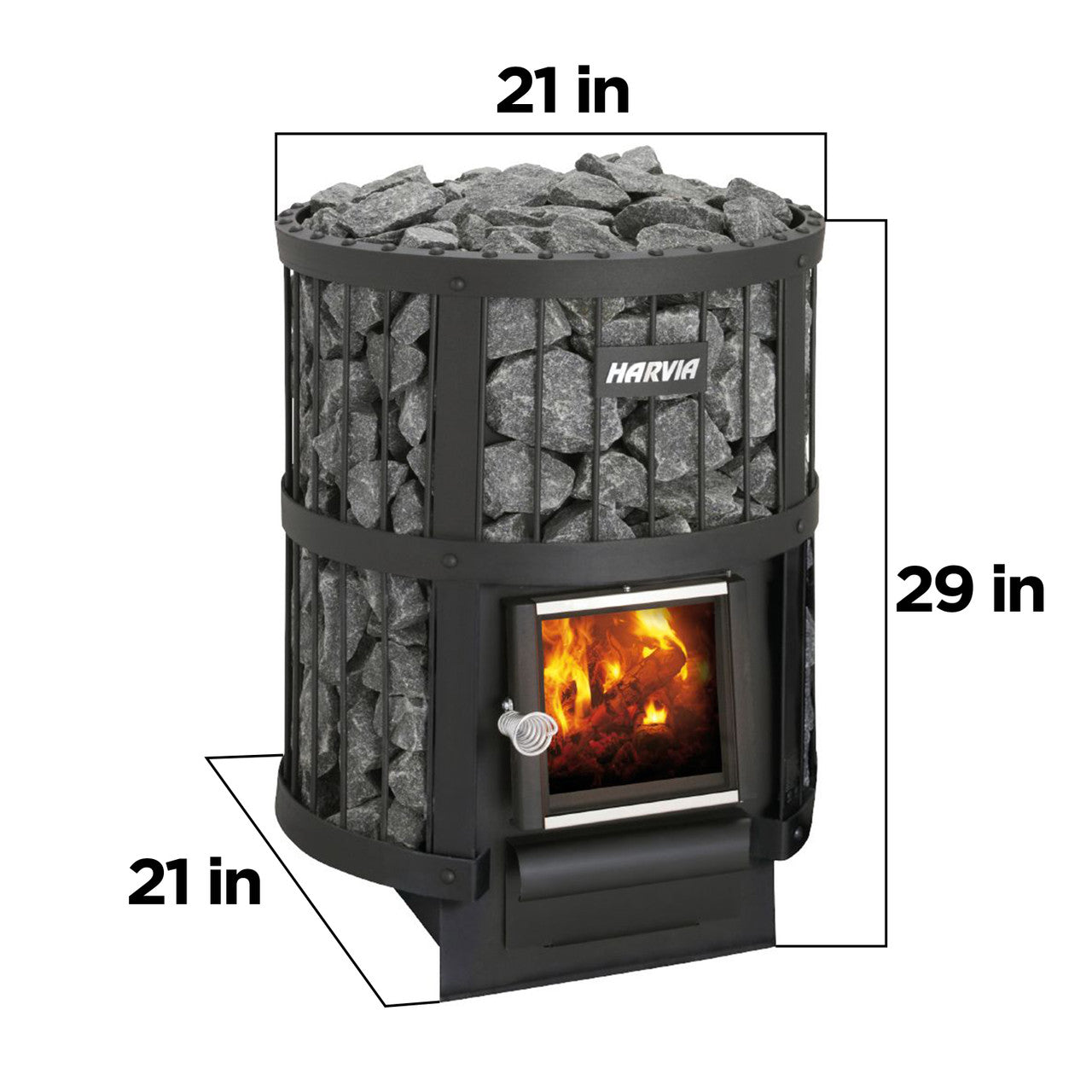 Harvia Legend 150 Wood Burning Sauna Heater and Chimney Kit