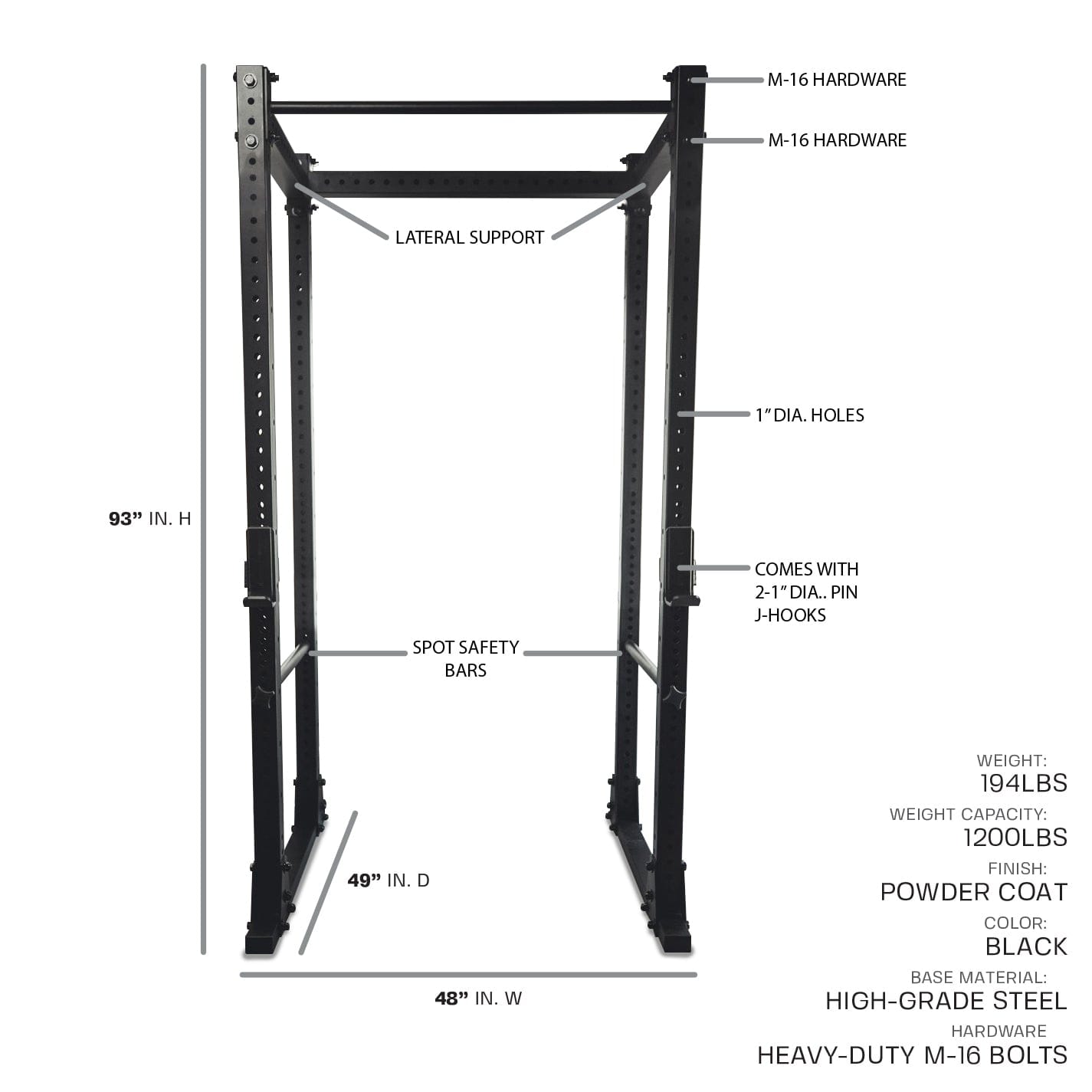 Flat Foot Dynamic Power Rack