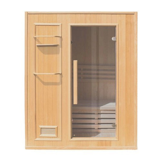 Canadian Hemlock Indoor Wet Dry Sauna - 3 kW ETL Certified Heater - 3 Person-1618925963