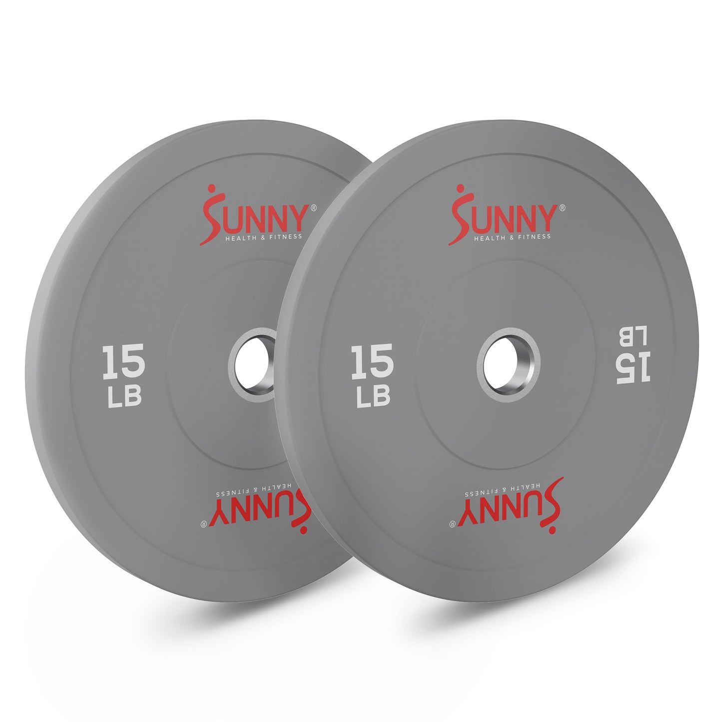 Elite 2-inch Rubber Olympic Weight Plates 15-Pound (Pair)