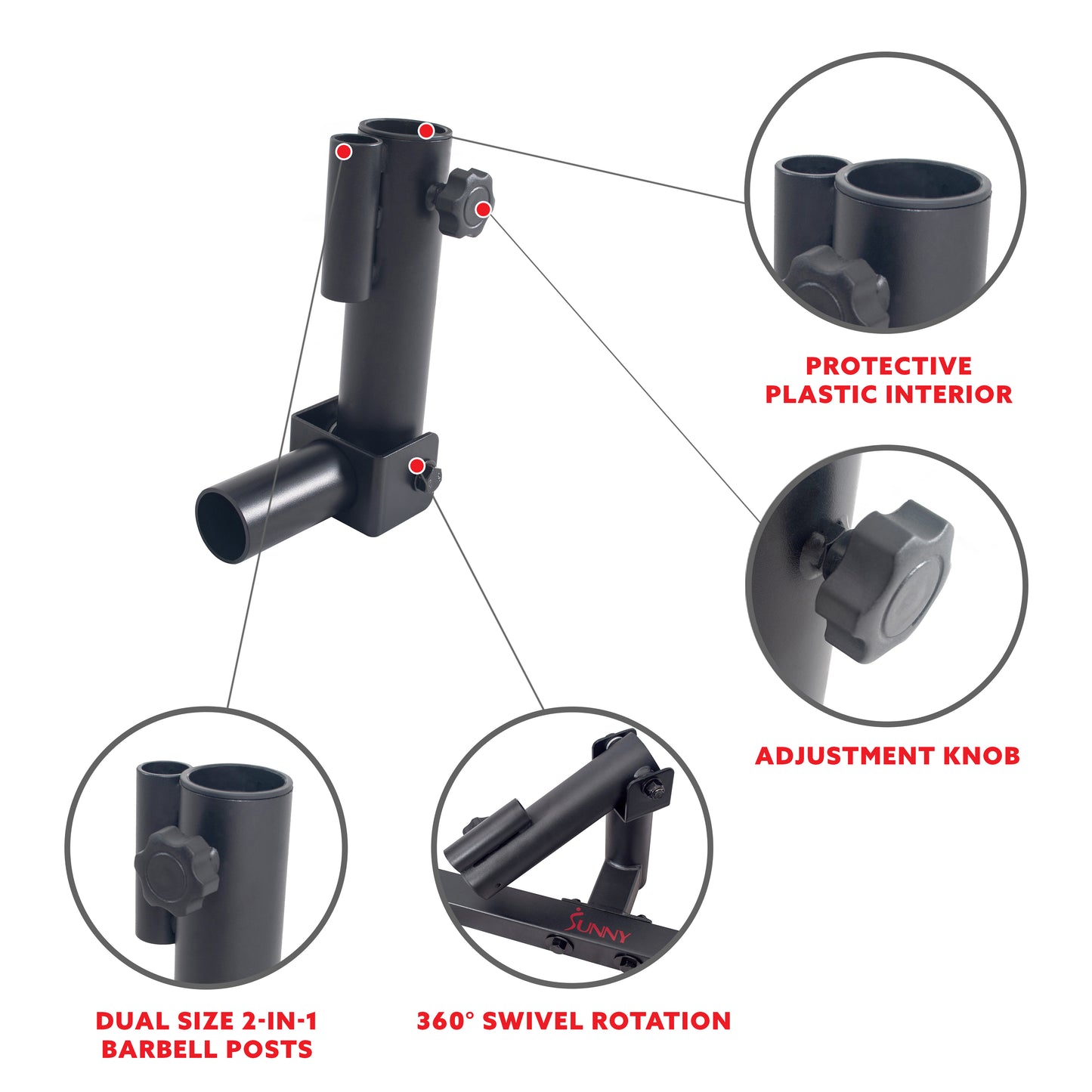 Landmine Attachment for Power Racks and Cages