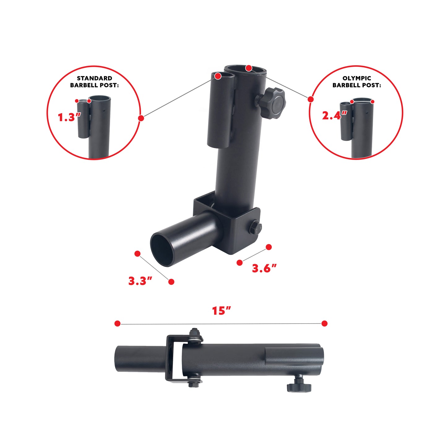 Landmine Attachment for Power Racks and Cages