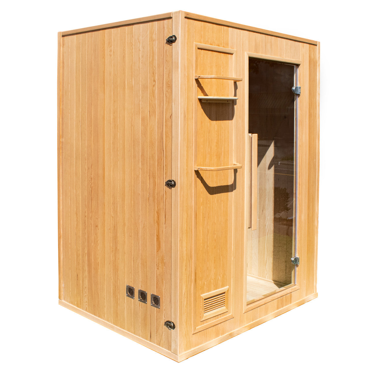 Canadian Hemlock Indoor Wet Dry Sauna - 3 kW ETL Certified Heater - 3 Person-1618925963