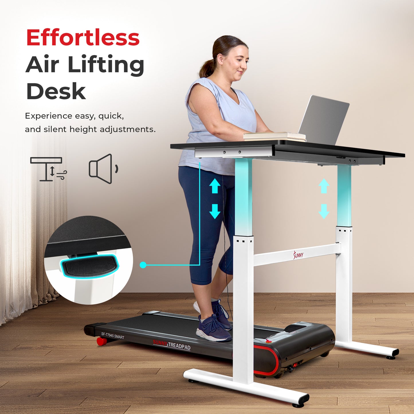 Multi-Purpose Air-drive Adjustable Standing Desk