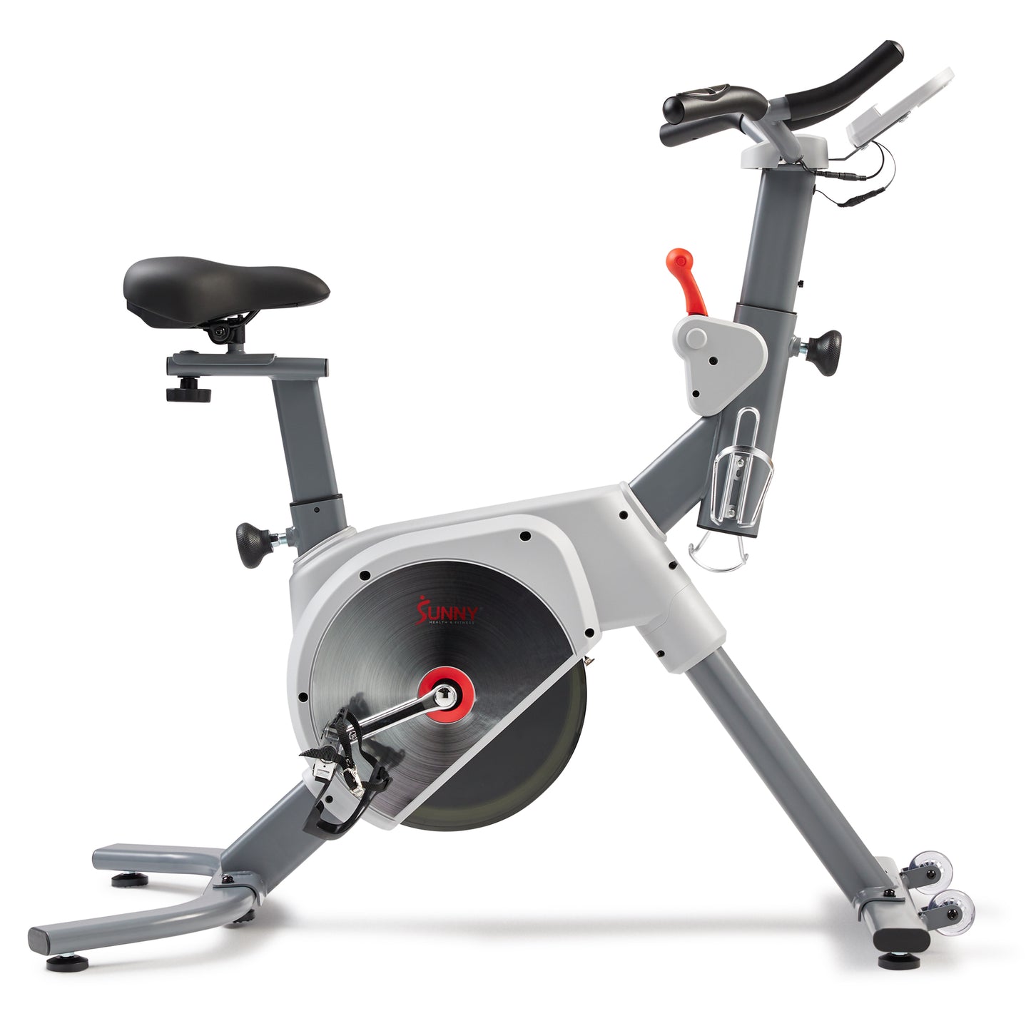 Prime Magnetic Belt Drive Indoor Cycling Bike with Two Stage Transmission, Emergency Lever, and Exclusive SunnyFit® App Bluetooth Connectivity