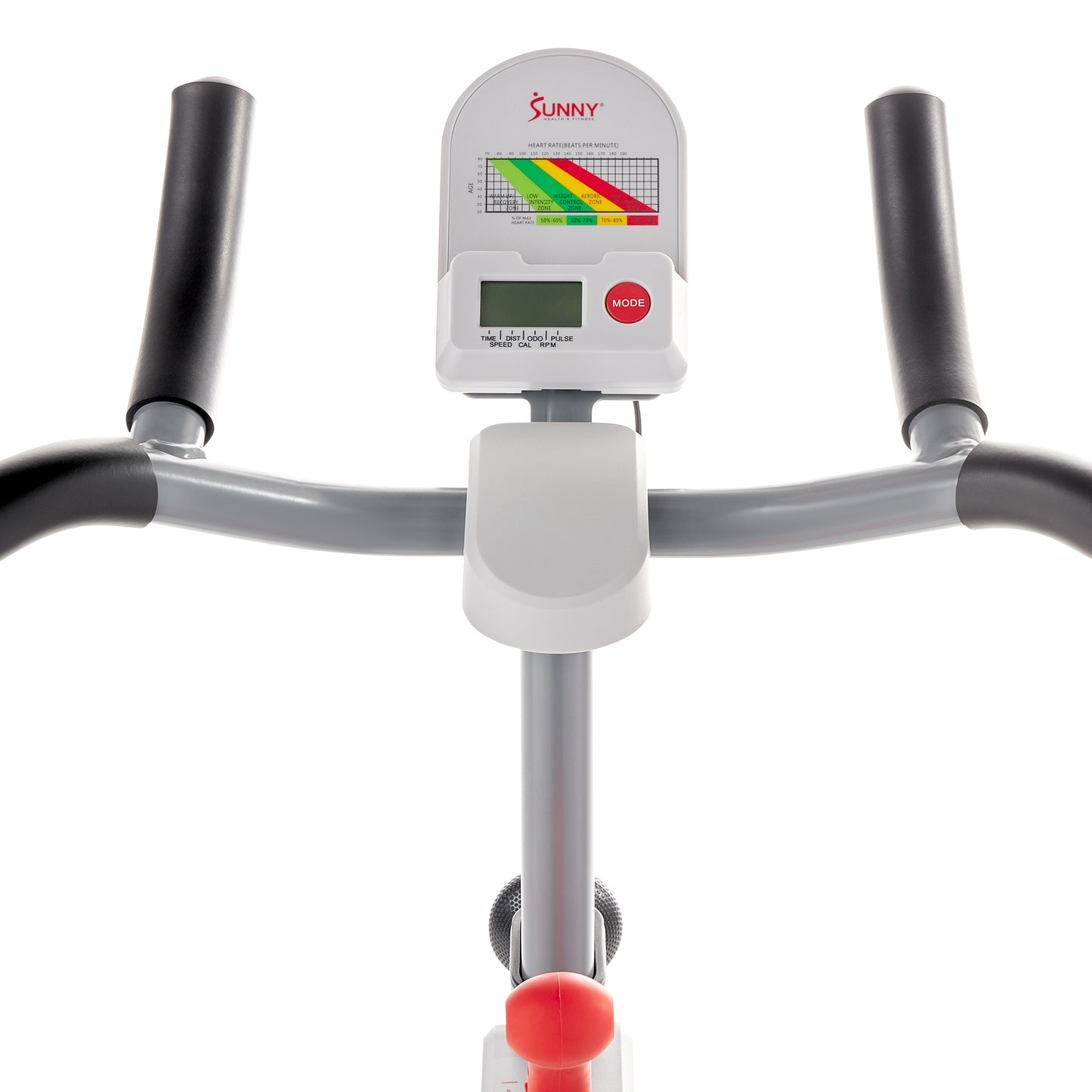 Prime Magnetic Belt Drive Indoor Cycling Bike with Two Stage Transmission, Emergency Lever, and Exclusive SunnyFit® App Bluetooth Connectivity