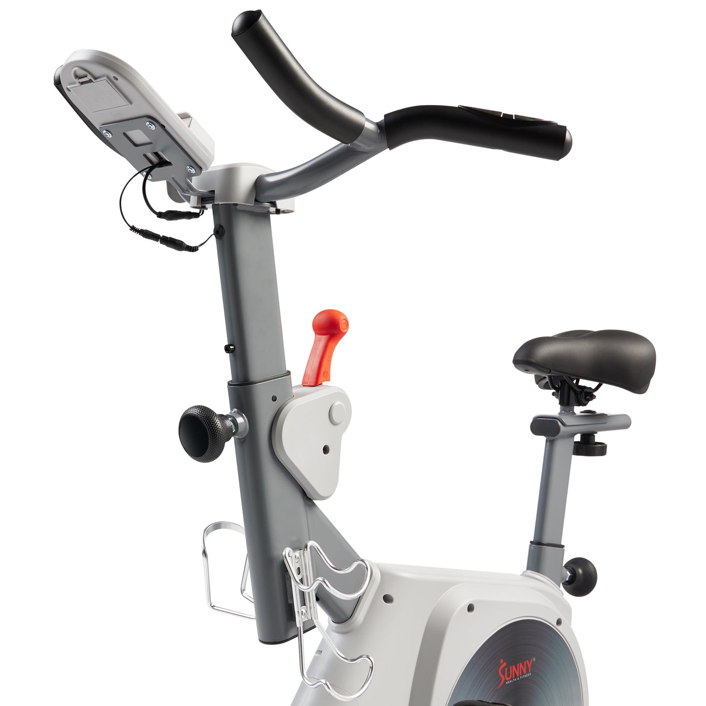 Prime Magnetic Belt Drive Indoor Cycling Bike with Two Stage Transmission, Emergency Lever, and Exclusive SunnyFit® App Bluetooth Connectivity