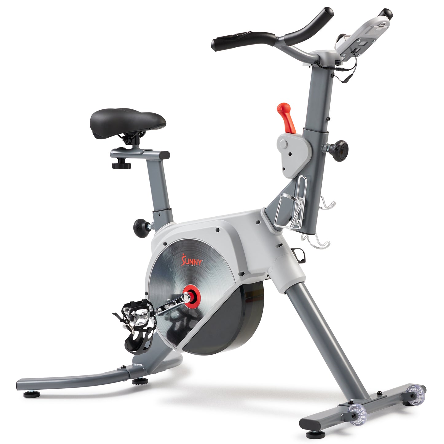 Prime Magnetic Belt Drive Indoor Cycling Bike with Two Stage Transmission, Emergency Lever, and Exclusive SunnyFit® App Bluetooth Connectivity