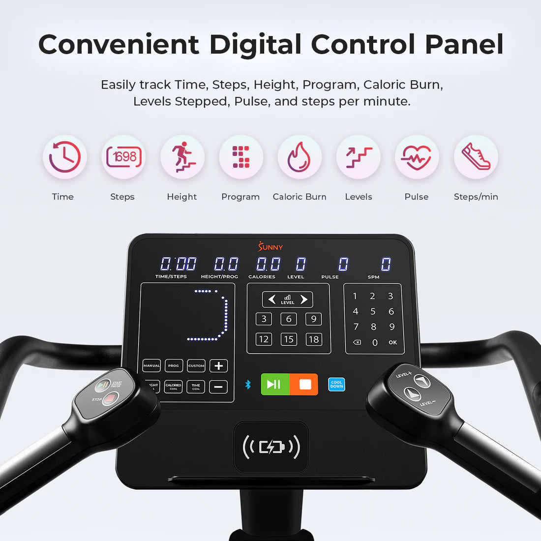 Sunny Health and Fitness Premium Smart Stepper Stair Climber
