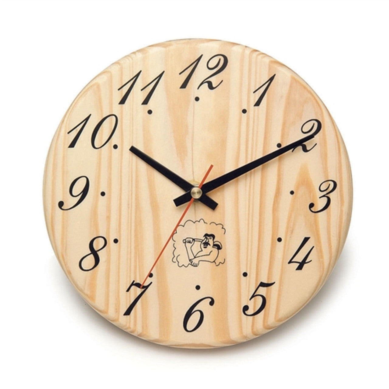 Handcrafted Sleek Analog Clock in Finnish Pine Wood