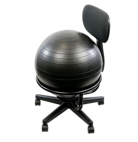 CanDo® Ball Chair - Metal - Mobile - with Back - no Arms - with 18" Ball