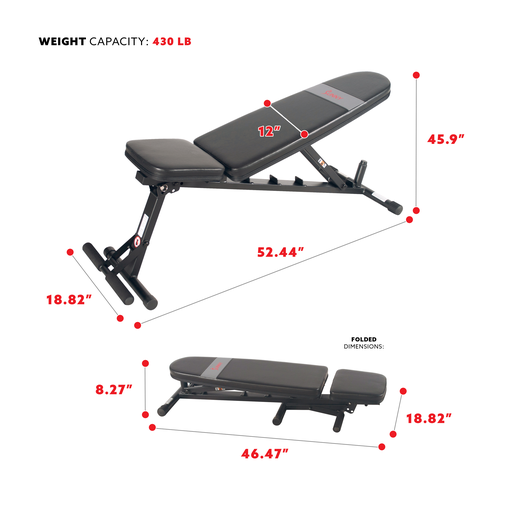 Adjustable Utility Weight Bench with Dual Incline Settings