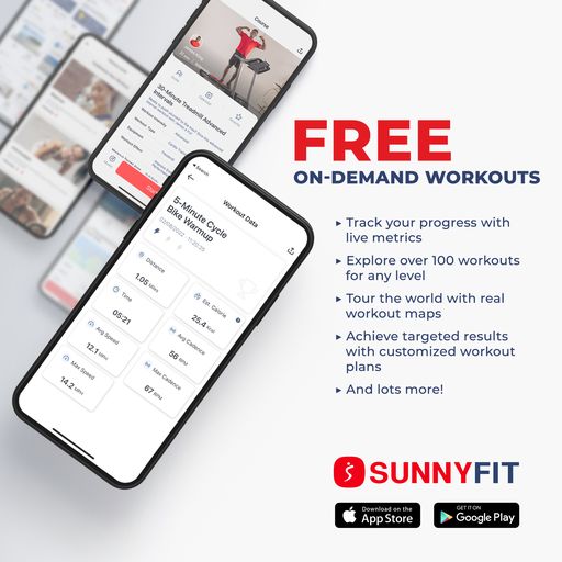 Premium Elliptical Exercise Machine Smart Trainer with Exclusive SunnyFit® App Enhanced Bluetooth Connectivity