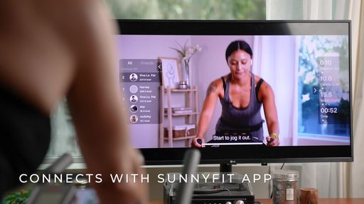 Premium Indoor Cycling Smart Stationary Bike with Exclusive SunnyFit® App Enhanced Bluetooth Connectivity