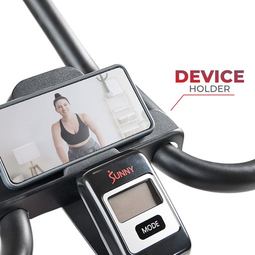 Premium Magnetic Resistance Smart Indoor Cycling Bike with Quiet Belt Drive and Exclusive SunnyFit® App Enhanced Bluetooth Connectivity