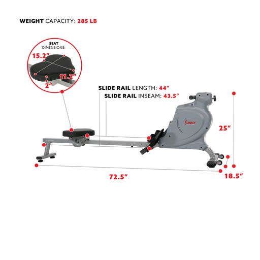 Space Efficient Convenient Magnetic Rowing Machine