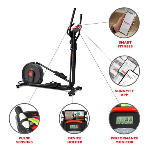 Power Stride Smart Elliptical Cross Trainer Machine