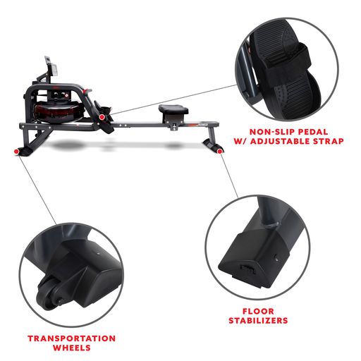 Smart Obsidian Surge 500m Water Rowing Machine