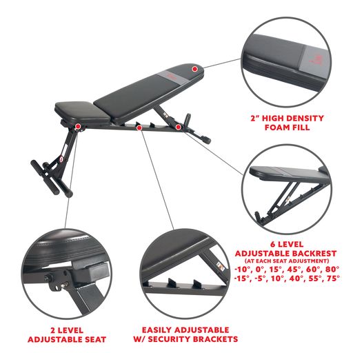 Adjustable Utility Weight Bench with Dual Incline Settings