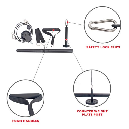 Lat Pull Down Attachment for Power Racks and Cages