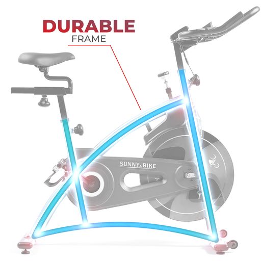 Premium Magnetic Resistance Smart Indoor Cycling Bike with Quiet Belt Drive and Exclusive SunnyFit® App Enhanced Bluetooth Connectivity