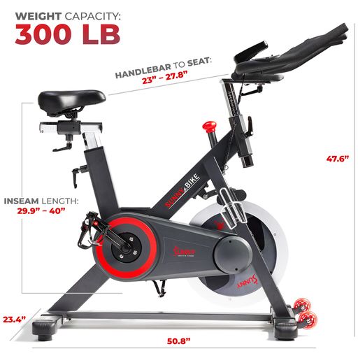 Premium Indoor Cycling Smart Stationary Bike with Exclusive SunnyFit® App Enhanced Bluetooth Connectivity