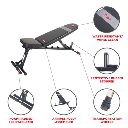 Adjustable Utility Weight Bench with Dual Incline Settings