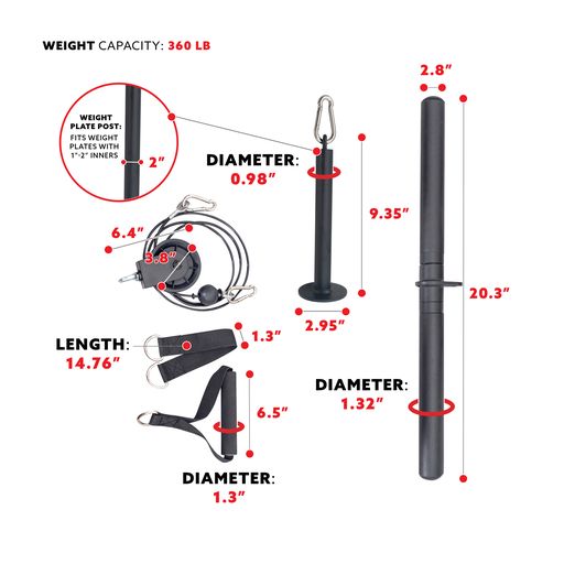 Lat Pull Down Attachment for Power Racks and Cages