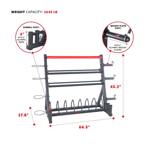 All-In-One Weights Storage Rack Stand