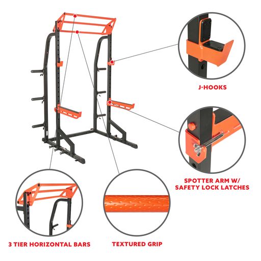 Power Zone Half Rack Heavy Duty Performance Power Cage