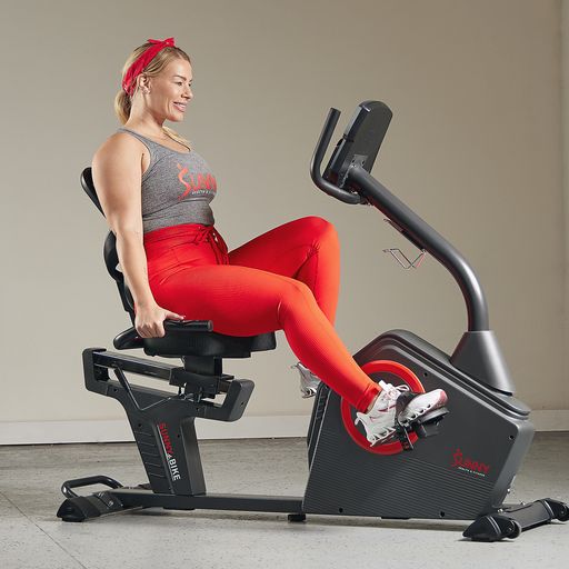 Premium Magnetic Resistance Smart Recumbent Bike with Exclusive SunnyFit® App Enhanced Bluetooth Connectivity