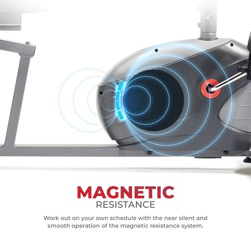 Performance Interactive Series Recumbent Exercise Bike with Exclusive SunnyFit™ App Enhanced Bluetooth Connectivity