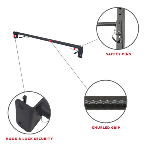 Pull Up Bar Attachment for Power Racks and Cages