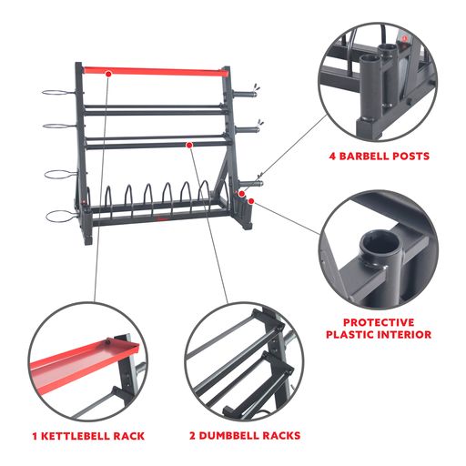 All-In-One Weights Storage Rack Stand