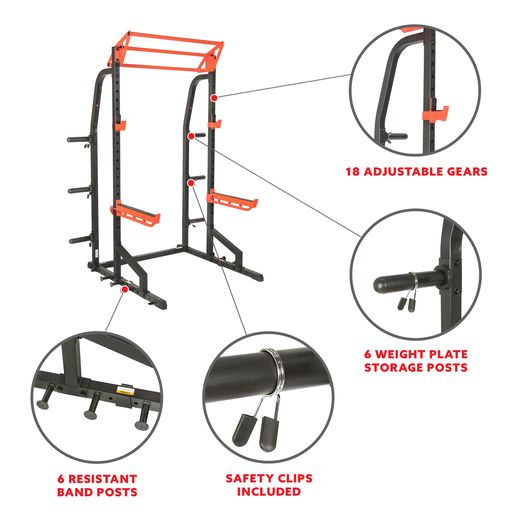 Power Zone Half Rack Heavy Duty Performance Power Cage