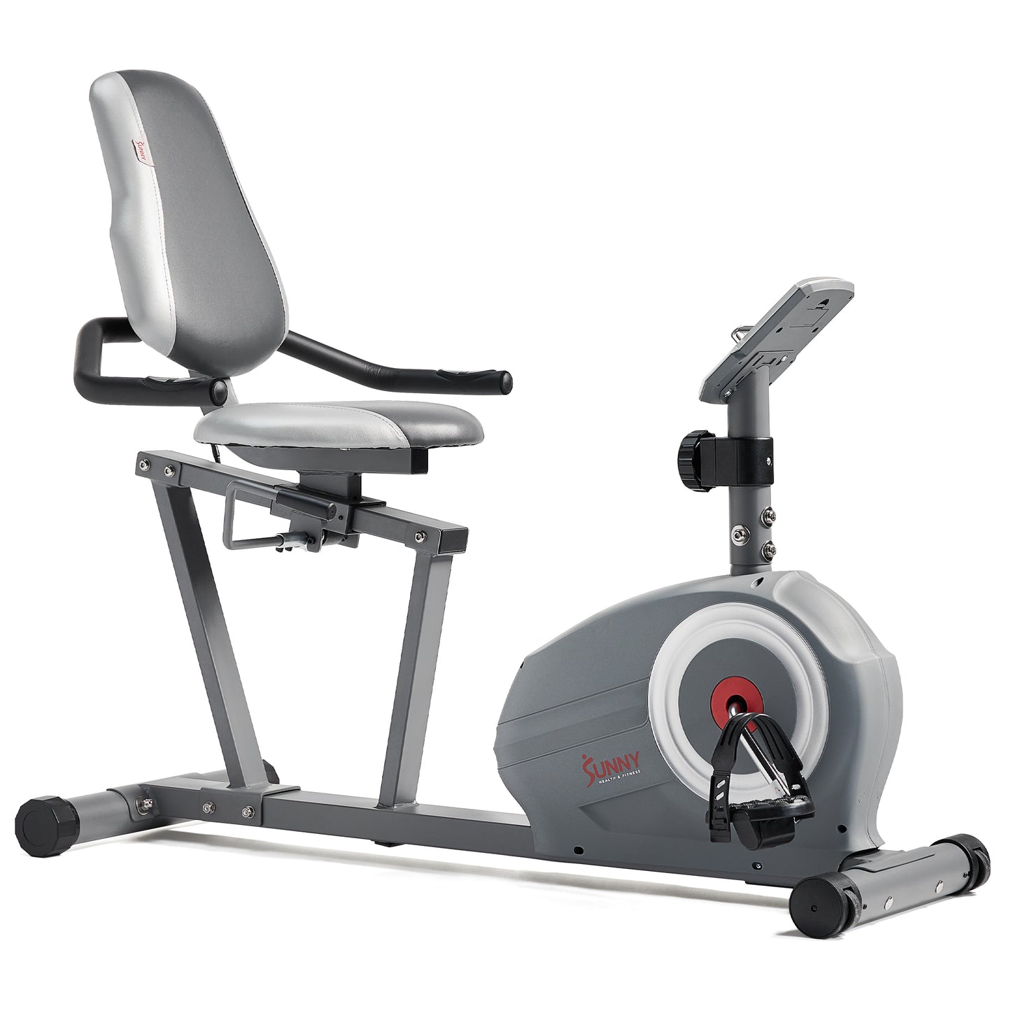 Essentials Series Magnetic Smart Recumbent Bike with Exclusive SunnyFit® App Enhanced Bluetooth Connectivity