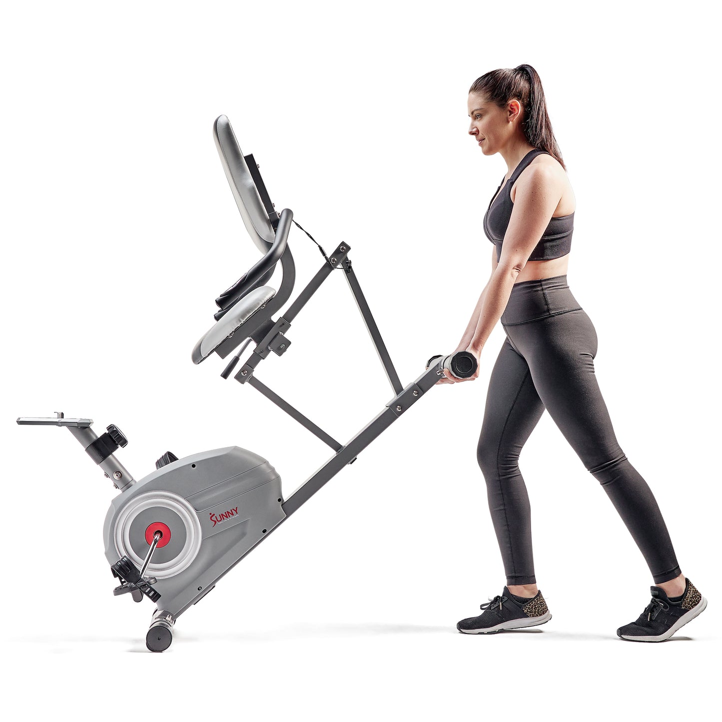 Essentials Series Magnetic Smart Recumbent Bike with Exclusive SunnyFit® App Enhanced Bluetooth Connectivity