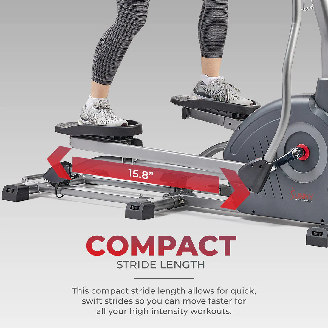 Sunny Health and Fitness Smart Elite Long Stride Length Magnetic Elliptical