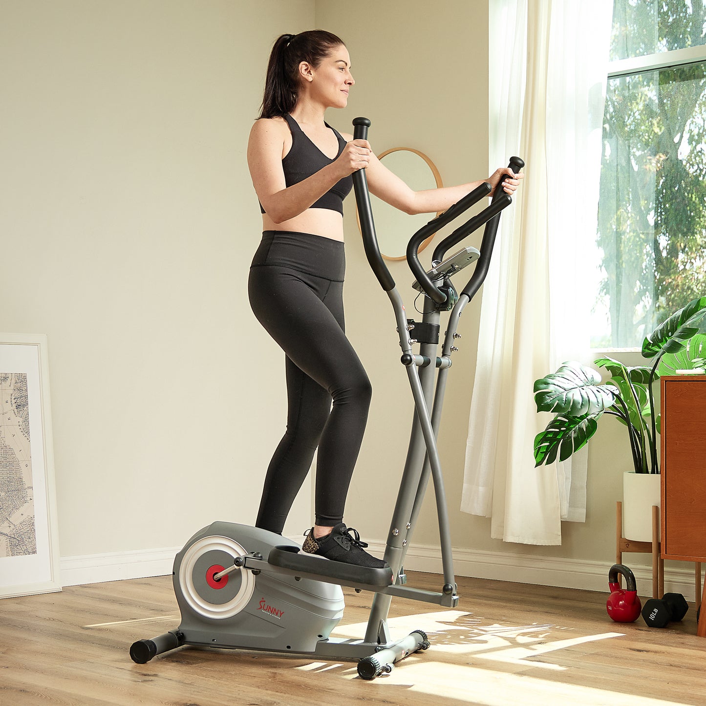 Essentials Series Magnetic Smart Elliptical with Exclusive SunnyFit® App Enhanced Bluetooth Connectivity