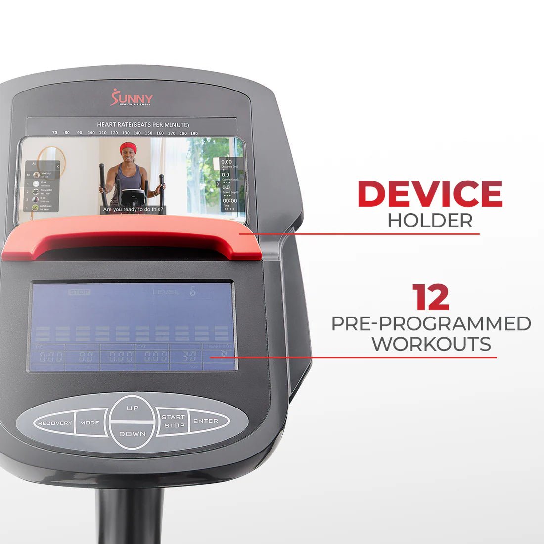 Smart Premium Extra Long Stride Length Programmable Electro - Magnetic Elliptical - Core Fitness House